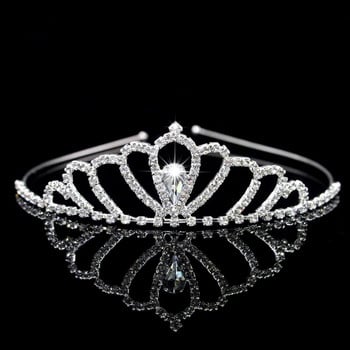 AINAMEISI Exquisite Bride Crystal Love Dress Female Children Birthday Party Wedding Prom Crown Headdress Аксесоари