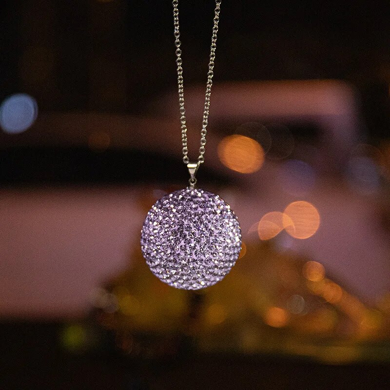 Autokristallkuuli ripats Piiriülene Bling Teemantidega kaetud auto tahavaatepeegel täis teemantkaunistusi