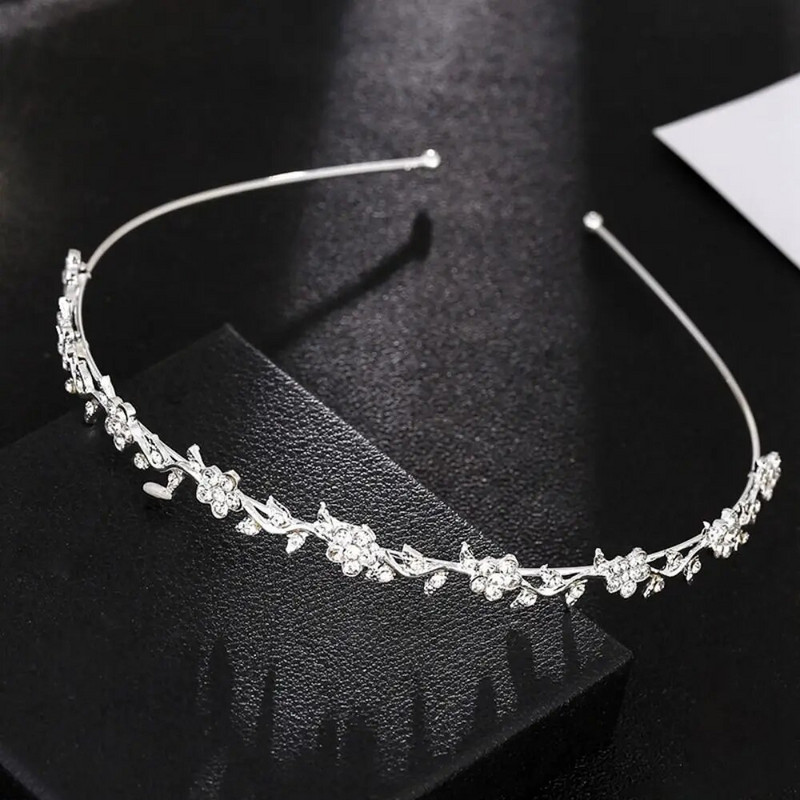 Κρυστάλλινο Rhinestone Headband Pearls Hairband για γυναίκες Νυφικός γάμος Tiara Αξεσουάρ μαλλιών Crown Headband Headband Κοσμήματα για τα μαλλιά