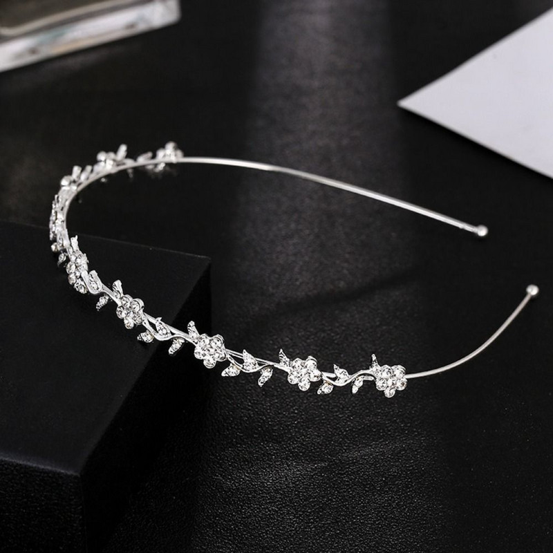 Κρυστάλλινο Rhinestone Headband Pearls Hairband για γυναίκες Νυφικός γάμος Tiara Αξεσουάρ μαλλιών Crown Headband Headband Κοσμήματα για τα μαλλιά