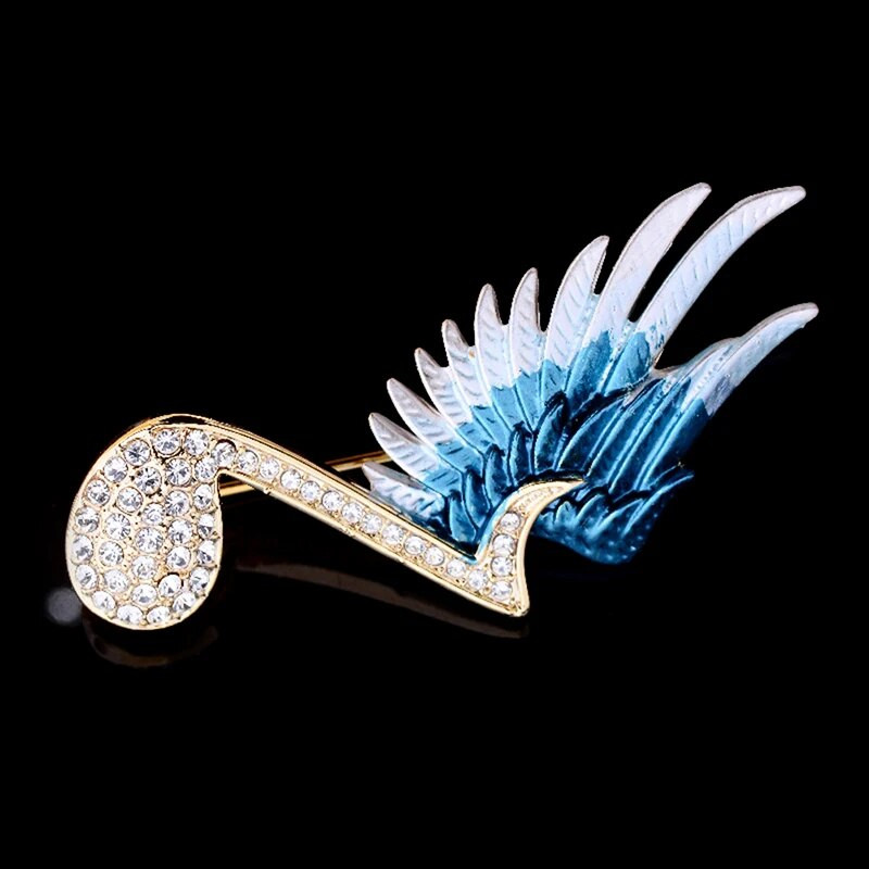 Uus stiil 1 tk mood kivist lendav tiib Muusika noot Prossid Naiste Ehted Mantel Sall Peotarvikud Kingitus