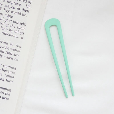 Μόδα μεταλλικά μπαστούνια μαλλιών για γυναίκες Shell καρφίτσες κλιπ μαλλιών Μινιμαλιστικό σχήμα U για κορίτσια φουρκέτες Hair Bun Maker Headwear