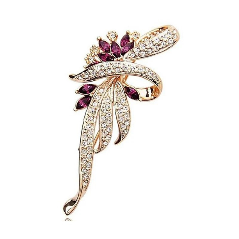 1 tk Mood kristallist kivist prossid naistele riided sall ehted peoaksessuaarid 6,5*2,8 cm