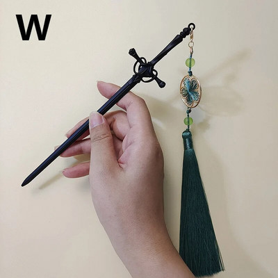 Νέα φουρκέτα κρεμαστό φουντάκι με φούντα μεταλλικό σπαθί, κινέζικα απλά μπαστούνια μαλλιών για γυναίκες Μοντέρνα DIY Εργαλεία σχεδίασης χτενίσματος Αξεσουάρ