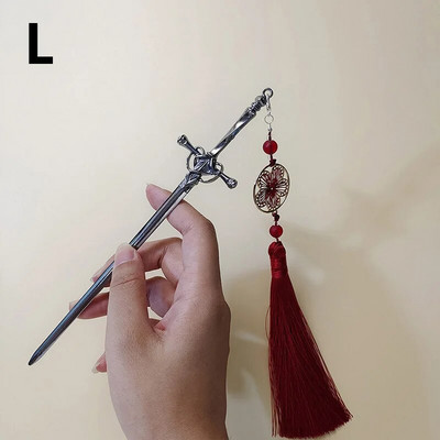 Νέα φουρκέτα κρεμαστό φουντάκι με φούντα μεταλλικό σπαθί, κινέζικα απλά μπαστούνια μαλλιών για γυναίκες Μοντέρνα DIY Εργαλεία σχεδίασης χτενίσματος Αξεσουάρ