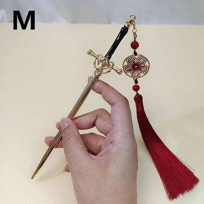 Νέα φουρκέτα κρεμαστό φουντάκι με φούντα μεταλλικό σπαθί, κινέζικα απλά μπαστούνια μαλλιών για γυναίκες Μοντέρνα DIY Εργαλεία σχεδίασης χτενίσματος Αξεσουάρ