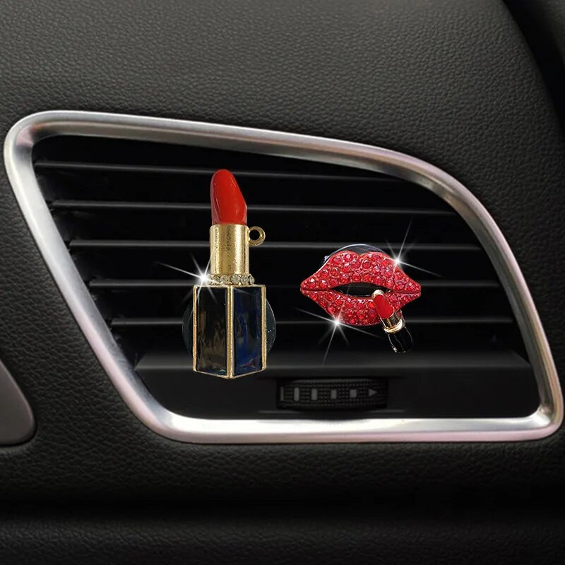Άρωμα αυτοκινήτου Auto Outlet Air Aromatherapy Cute Red Lips Sticks Άρωμα Κλιπ Αποσμητικά αυτοκινήτου Σφιγκτήρες Auto Εσωτερικά Αξεσουάρ