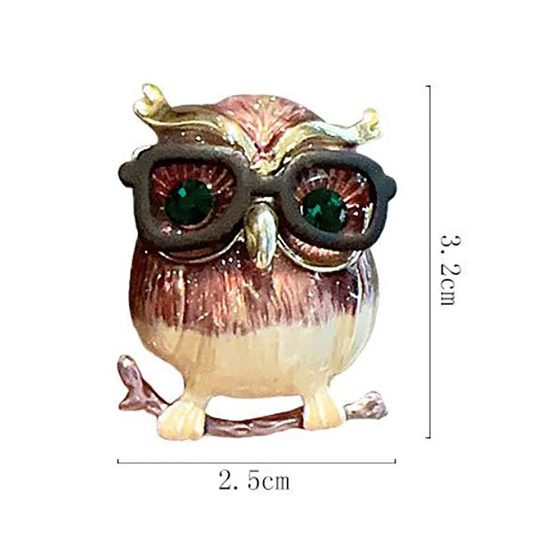 Fashion Animal καρφίτσα υψηλής ποιότητας Μοναδικά γυαλιά χαριτωμένη κουκουβάγια Πουλιά καρφίτσες κινουμένων σχεδίων με κρυστάλλινα δώρα για παιδιά Γυναικεία μόδα Jewely