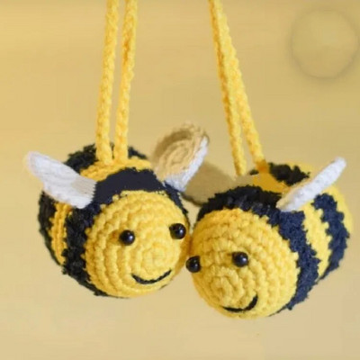 Uus käsitsi kootud auto riidepuu päevalill tahavaatepeegel auto riidepuu kootud villane loominguline ripats