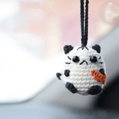 Uus käsitsi kootud auto riidepuu päevalill tahavaatepeegel auto riidepuu kootud villane loominguline ripats