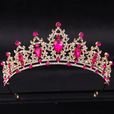 Pulmajuuksed Tiaara kristallist pruudi tiaara kroon hõbedase värvi diademloor tiaarad pulmajuukse aksessuaarid peakatted pea ehted