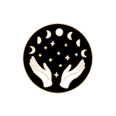 Witches Punk Must emailnõelad Maagiline Müts Ahju Kuu Kass Pross Seljakott Denim Reväärinõel Märk Tume gooti peoehted Kingitus