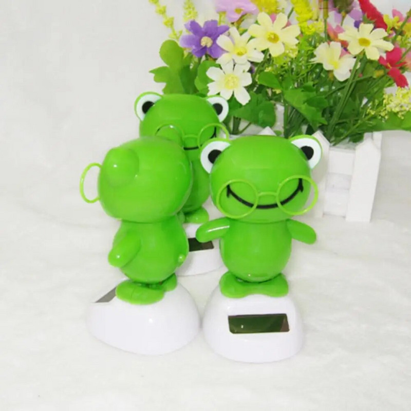 Armas kingitus multifilm Swinging Frog Päikeseenergiaga auto interjööri armatuurlaua ornament