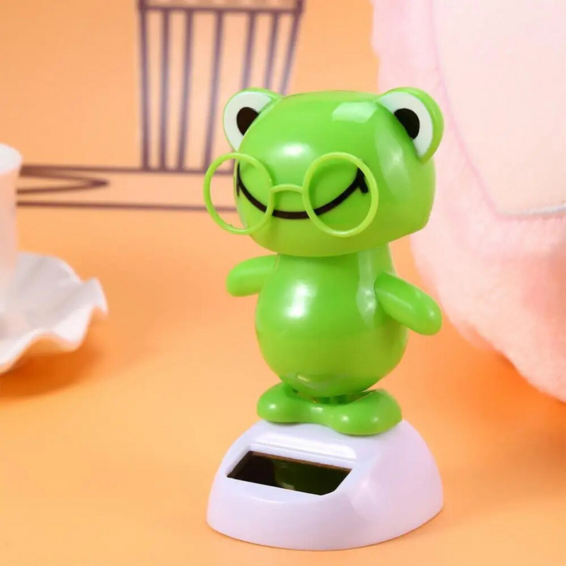 Armas kingitus multifilm Swinging Frog Päikeseenergiaga auto interjööri armatuurlaua ornament