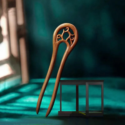 Käsitsi valmistatud puidust juuksenõelad ja -klambrid ripats Fox Styling juuksepulgad Fork Vintage juuste aksessuaarid naistele tüdrukutele pikkade juuste hoidja