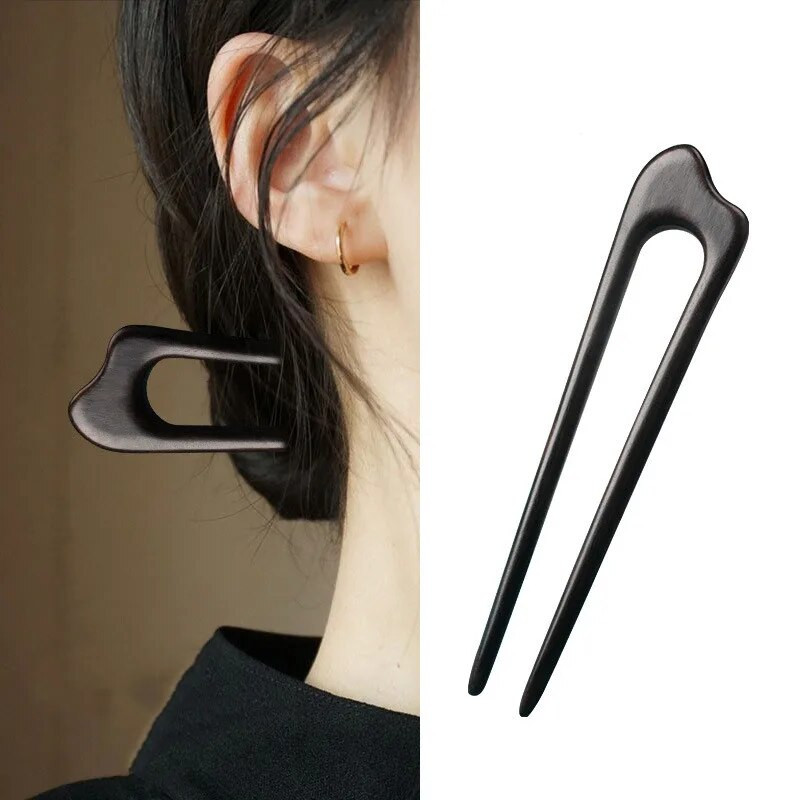 Käsitsi valmistatud puidust juuksenõelad ja -klambrid ripats Fox Styling juuksepulgad Fork Vintage juuste aksessuaarid naistele tüdrukutele pikkade juuste hoidja