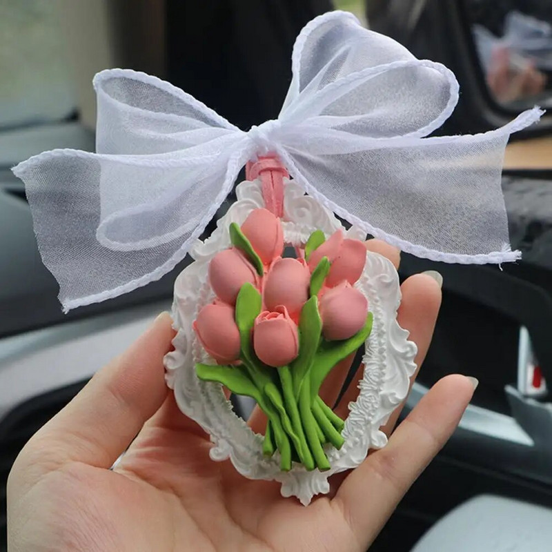 Auto rippuv tulbi aroomiteraapia sisekujundus Rippuvad kaunistused Auto ripats Kiire hajutusega auto sisekujundus sõiduki tarvikud