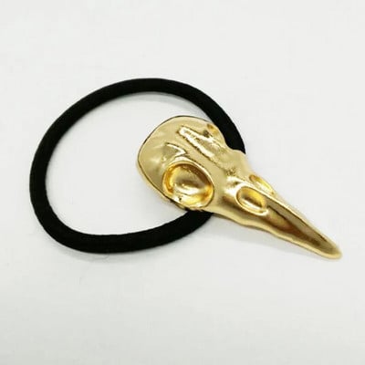 Punk gooti metallist Crow Skull juuksepael poni sabahoidja elastne juuksenöör lips peakatted naiste aksessuaarid