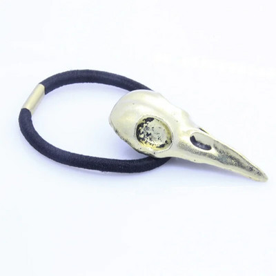 Punk gooti metallist Crow Skull juuksepael poni sabahoidja elastne juuksenöör lips peakatted naiste aksessuaarid