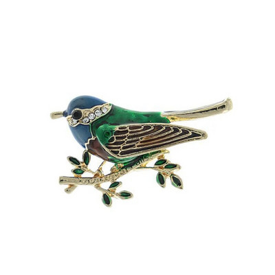 Mitmevärviline lind prossinõel Kvaliteetne emailiga loomaprossid naistele tüdrukutele igapäevaseks salli ülikonna nööpnõelad uusaasta ehted kingitus