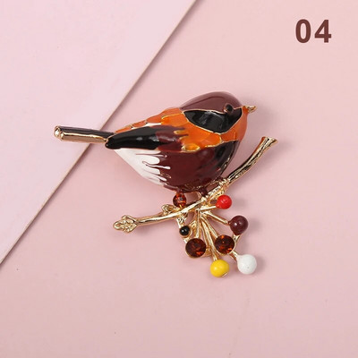 Mitmevärviline lind prossinõel Kvaliteetne emailiga loomaprossid naistele tüdrukutele igapäevaseks salli ülikonna nööpnõelad uusaasta ehted kingitus