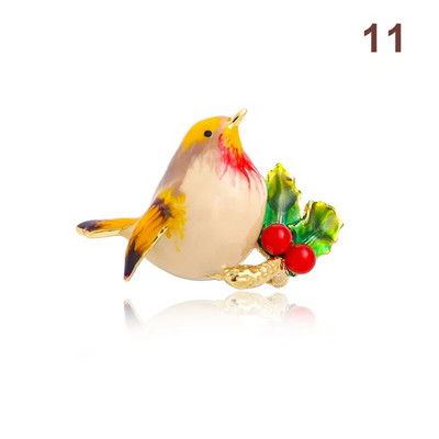 Mitmevärviline lind prossinõel Kvaliteetne emailiga loomaprossid naistele tüdrukutele igapäevaseks salli ülikonna nööpnõelad uusaasta ehted kingitus