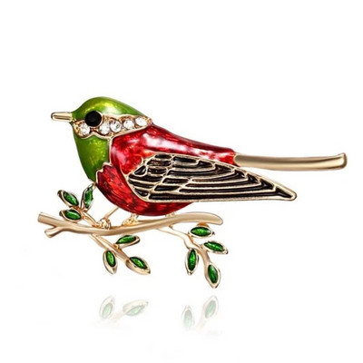 Mitmevärviline lind prossinõel Kvaliteetne emailiga loomaprossid naistele tüdrukutele igapäevaseks salli ülikonna nööpnõelad uusaasta ehted kingitus