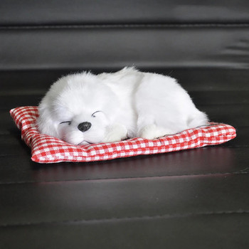Στολίδι αυτοκινήτου ABS βελούδινα σκυλιά Διακόσμηση Προσομοίωση Sleeping Dog Toy Διακοσμητικά ταμπλό αυτοκινήτων Διακοσμητικά Χαριτωμένα αξεσουάρ αυτοκινήτου
