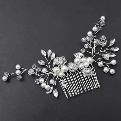 Crystal Pearl Tiaras Barrettes Juukseklambrid Juuksekammid pulmapruudiks Naiste juuksenõelad Pruudi peaehte Juukseehted Aksessuaarid