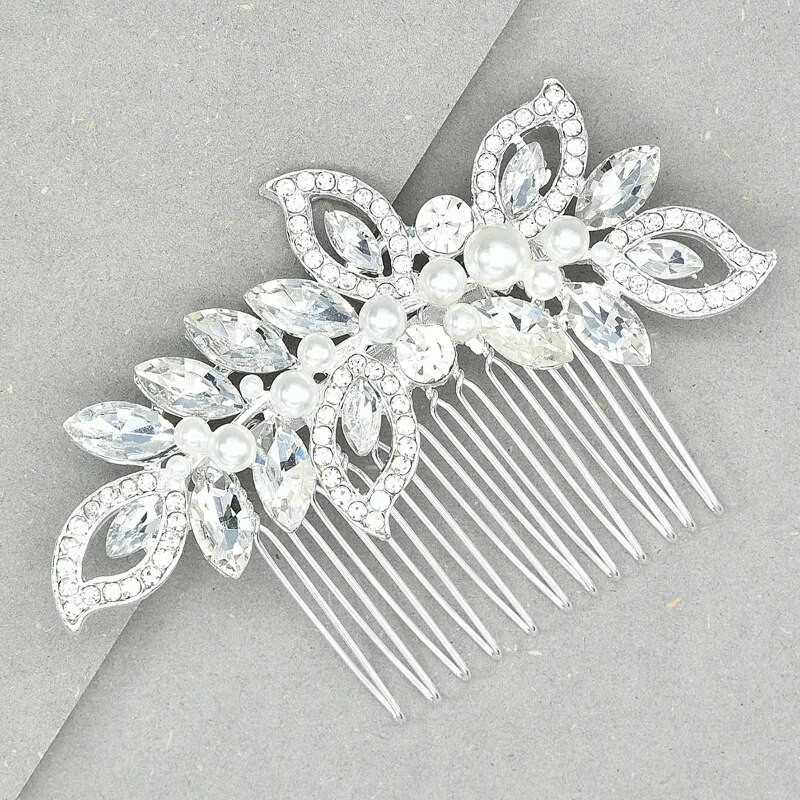 Crystal Pearl Tiaras Barrettes Juukseklambrid Juuksekammid pulmapruudiks Naiste juuksenõelad Pruudi peaehte Juukseehted Aksessuaarid