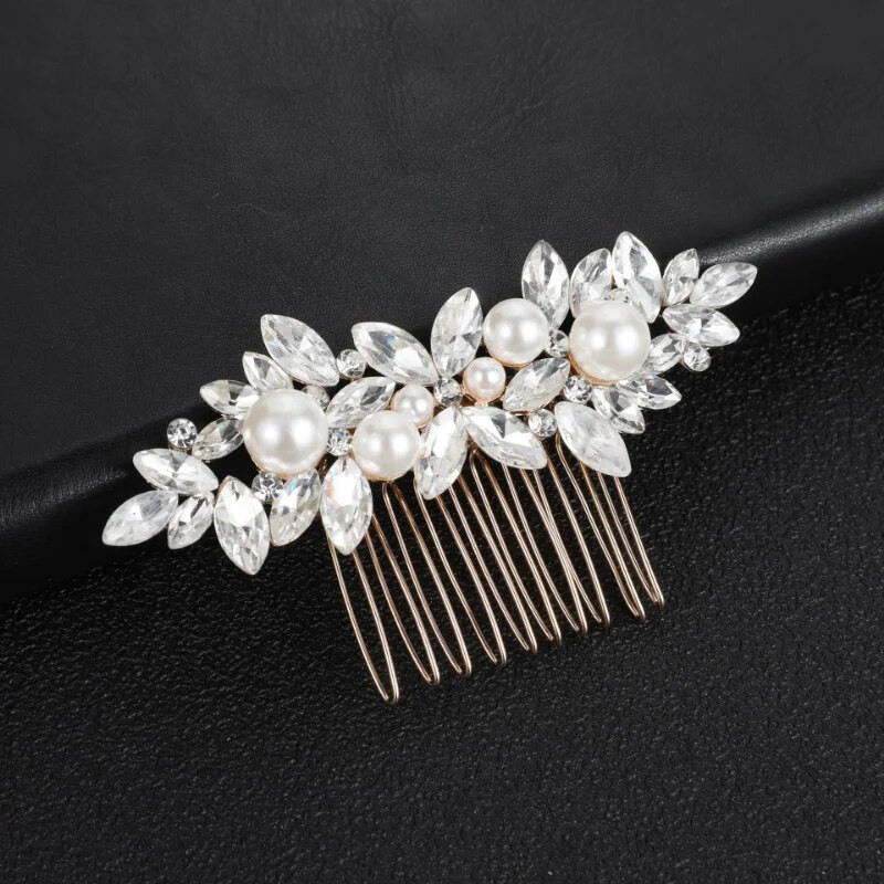 Crystal Pearl Tiaras Barrettes Juukseklambrid Juuksekammid pulmapruudiks Naiste juuksenõelad Pruudi peaehte Juukseehted Aksessuaarid