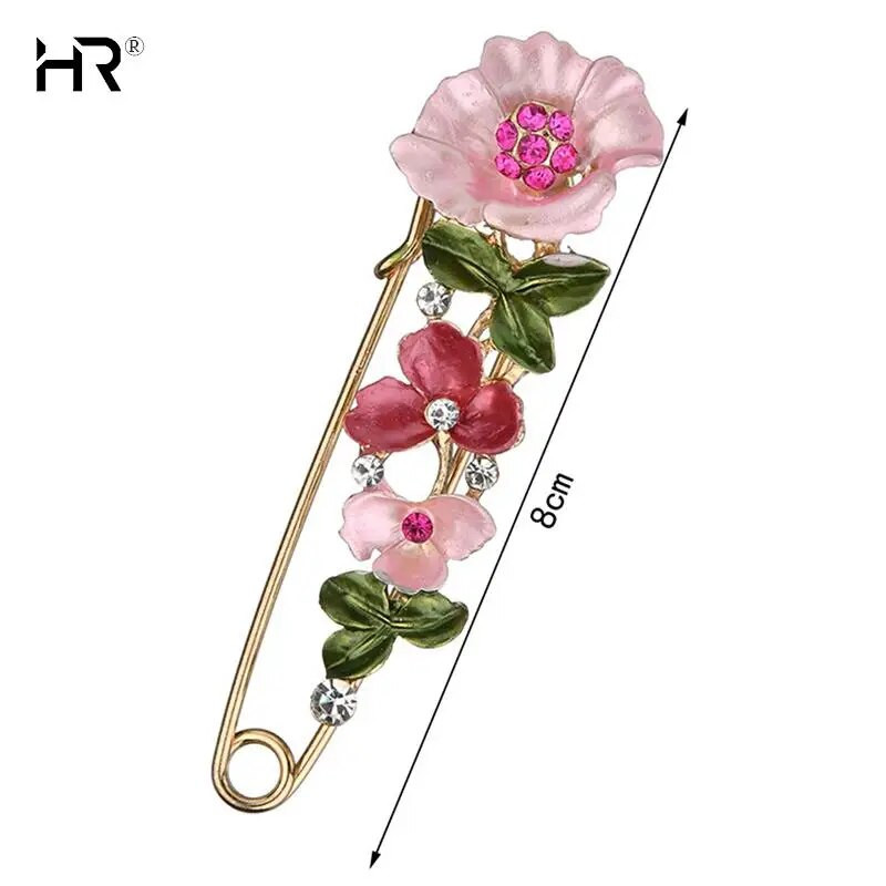 3 szín virágzománc bross elegáns tű strassz ékszer Női kardigán sál ruha ruhák egyszerű hajtóka kiegészítők