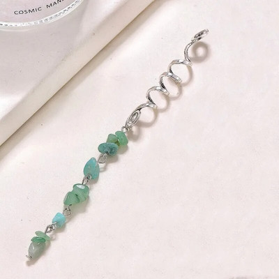 Mada Dangle Dredlock Karoliukai Papuošalai Krištoliniai Akmenys Pinti Plaukai Papuošalai Dredai Rankovės Dredų Priedai Etniniai galvos apdangalai