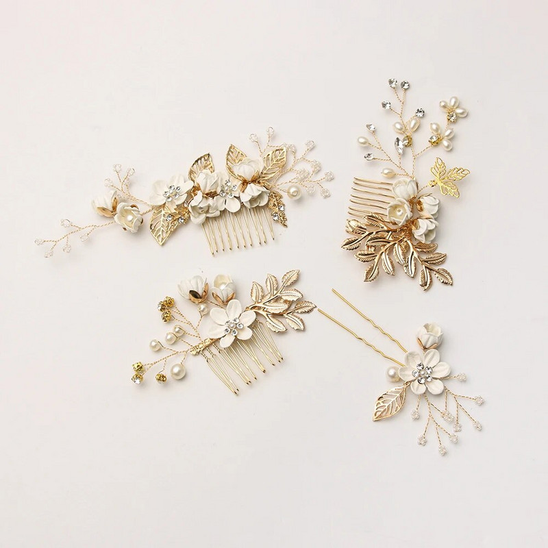 Luksusa kristāla kroņa matu ķemmes Romantiskas Skaistas kāzu līgavu klipšu lapas Tiāras cinka sakausējums smalkas rotaslietas matu sprādzes Dāvanas