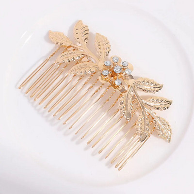 Αξεσουάρ για τα μαλλιά γάμου Φύλλα κλιπ μαλλιών για γυναίκες Μόδα κρυστάλλινη φουρκέτα Νύφη Κρυστάλλινα χτένια για κορίτσια Δώρο κοσμήματος