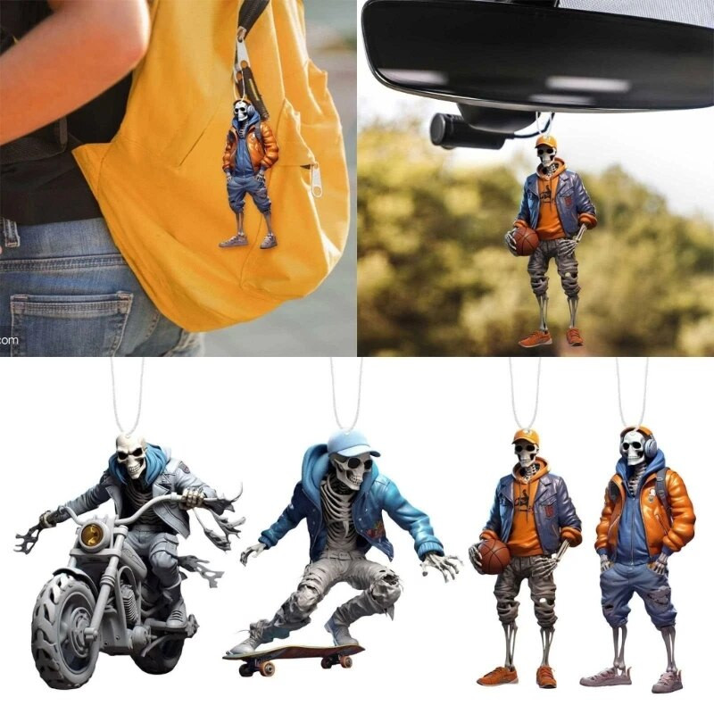 Lahedad luukere kujukesed Halloweeni Skuli ripatsiga autodekoratsioon Lahe Skuli kuju suur palli kaunistused lagi