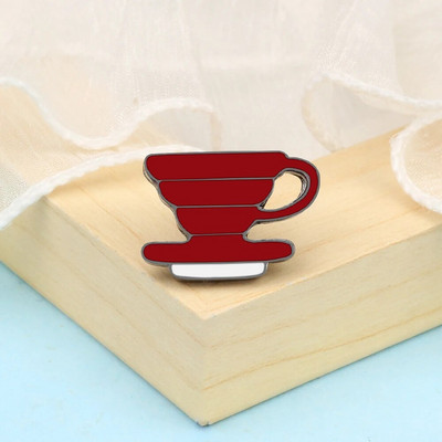 Coffee Collection Enamel Pin for Barista Vintage Rose Tea Latte Americano Prossid Kohvimasin Mini Kohviuba Märgi Ehted