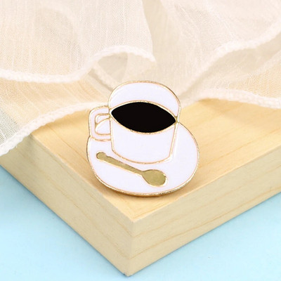 Coffee Collection Enamel Pin for Barista Vintage Rose Tea Latte Americano Prossid Kohvimasin Mini Kohviuba Märgi Ehted