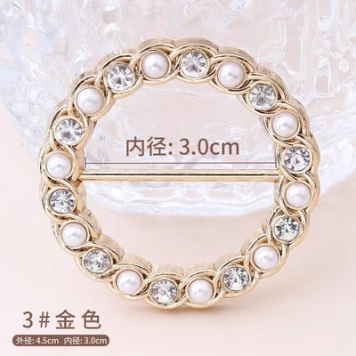 Marškinėliai Hem Mazguoti sagė Žiedas Drabužiai Aksesuarai Mados Perlas Juosmuo Metalinis Kampas Surištas Užsegimas Šilkinis Šalikas Marškinių sagtys