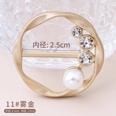 Marškinėliai Hem Mazguoti sagė Žiedas Drabužiai Aksesuarai Mados Perlas Juosmuo Metalinis Kampas Surištas Užsegimas Šilkinis Šalikas Marškinių sagtys