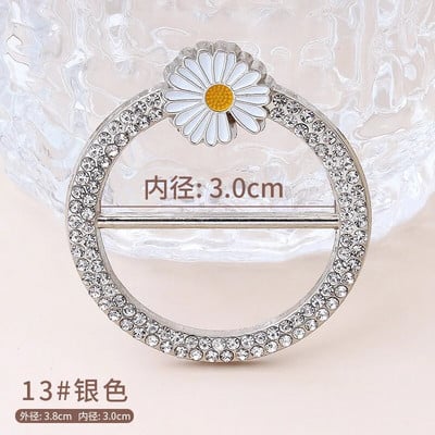 Marškinėliai Hem Mazguoti sagė Žiedas Drabužiai Aksesuarai Mados Perlas Juosmuo Metalinis Kampas Surištas Užsegimas Šilkinis Šalikas Marškinių sagtys