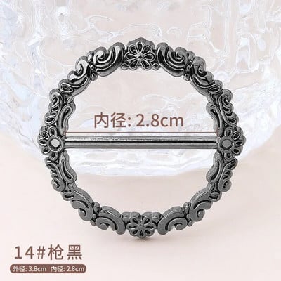 Marškinėliai Hem Mazguoti sagė Žiedas Drabužiai Aksesuarai Mados Perlas Juosmuo Metalinis Kampas Surištas Užsegimas Šilkinis Šalikas Marškinių sagtys