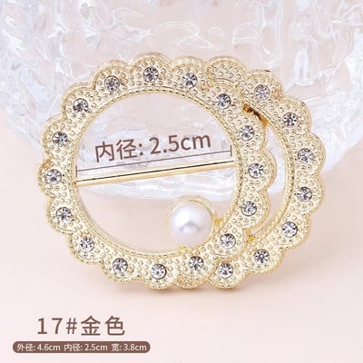 Marškinėliai Hem Mazguoti sagė Žiedas Drabužiai Aksesuarai Mados Perlas Juosmuo Metalinis Kampas Surištas Užsegimas Šilkinis Šalikas Marškinių sagtys