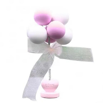 Autokaunistused Noogutav õhupall Auto armatuurlaua sisekujundus Kevadel raputavad peaga mänguasjad Bobbleheadi roosad autotarvikud, tüdrukud, kingitused