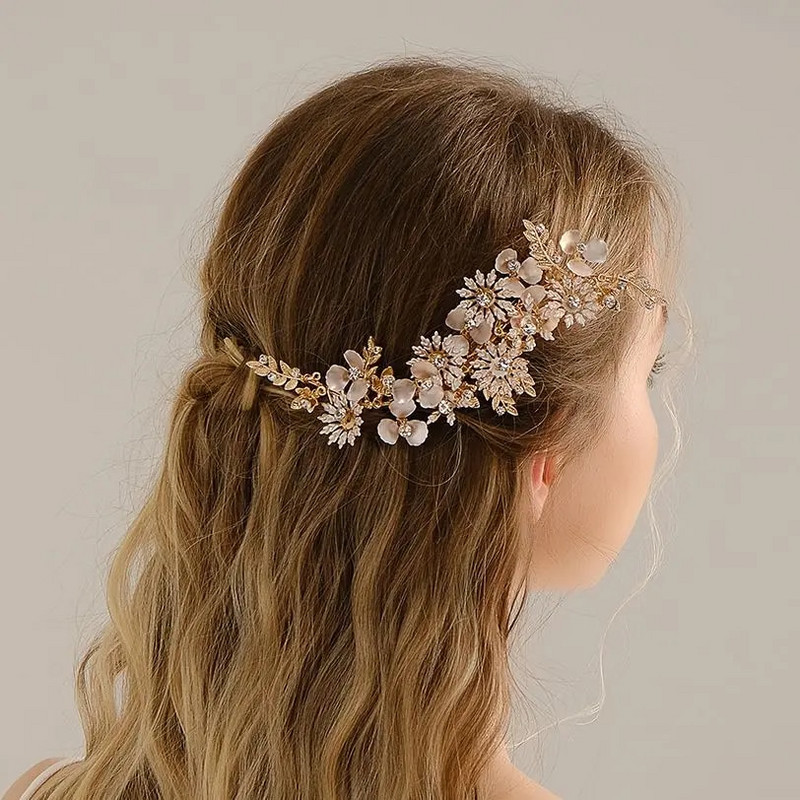Αξεσουάρ για τα μαλλιά νυφικού γάμου Χειροποίητα κλιπ μαλλιών με στρας Barrettes για γυναίκες Δώρο κοσμήματα για πάρτι για νύφη