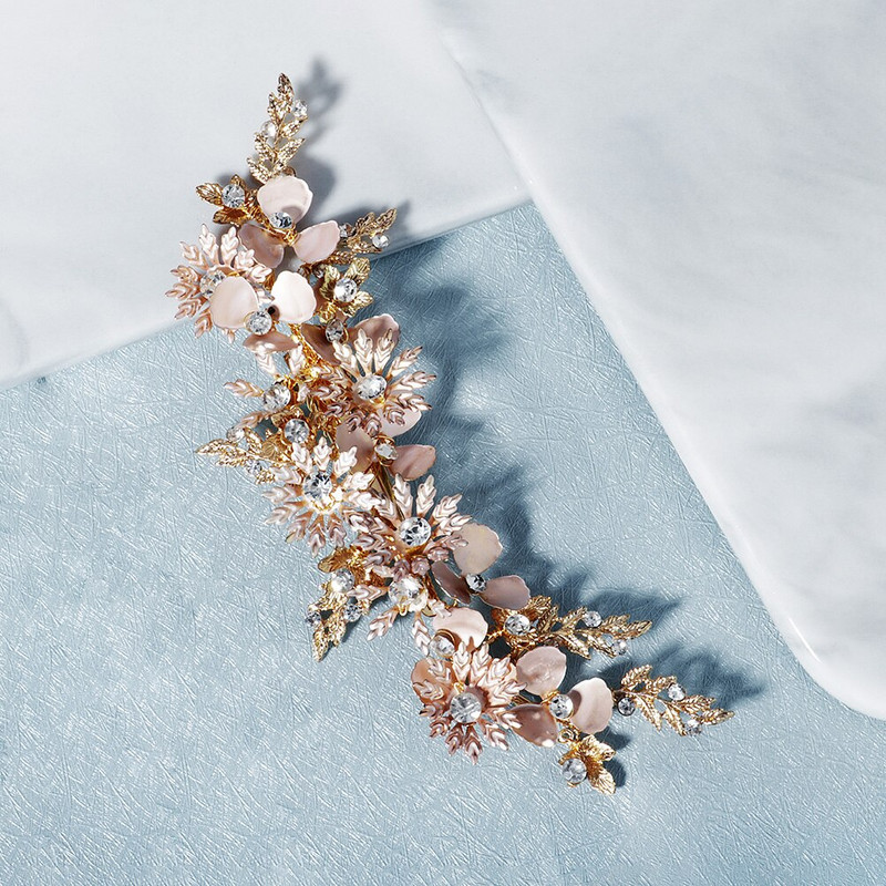 Αξεσουάρ για τα μαλλιά νυφικού γάμου Χειροποίητα κλιπ μαλλιών με στρας Barrettes για γυναίκες Δώρο κοσμήματα για πάρτι για νύφη