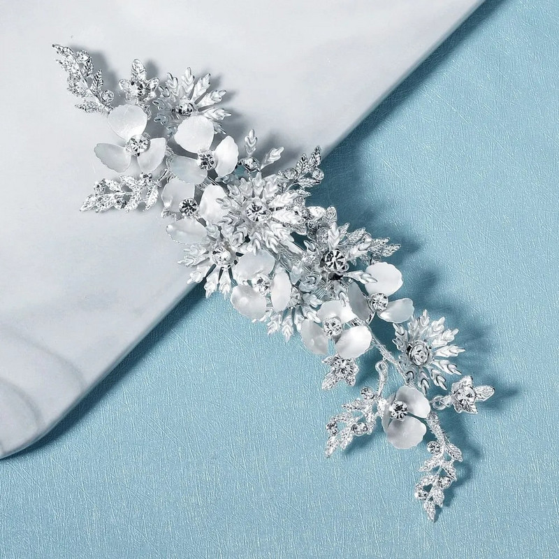 Αξεσουάρ για τα μαλλιά νυφικού γάμου Χειροποίητα κλιπ μαλλιών με στρας Barrettes για γυναίκες Δώρο κοσμήματα για πάρτι για νύφη