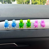 5PCS Mini bruņurupuča automašīnas salona apdare Jauki miniatūra ornamenti, auto paneļa atpakaļskata spoguļa apdare, automašīnu piederumi