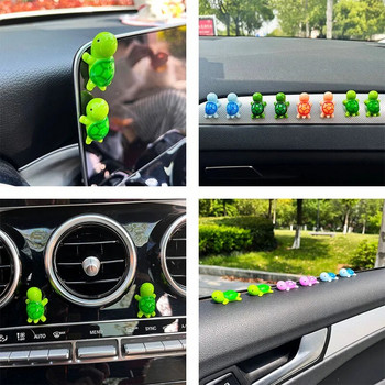 5 τμχ Διακοσμηση εσωτερικου αυτοκινητου Mini Turtle Χαριτωμένο μινιατούρα στολίδι Auto Ταμπλό Διακόσμηση καθρέφτη οπισθοπορείας Αξεσουάρ αυτοκινήτου