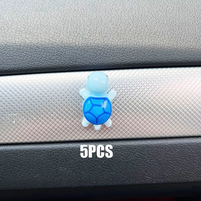 5PCS Mini bruņurupuča automašīnas salona apdare Jauki miniatūra ornamenti, auto paneļa atpakaļskata spoguļa apdare, automašīnu piederumi